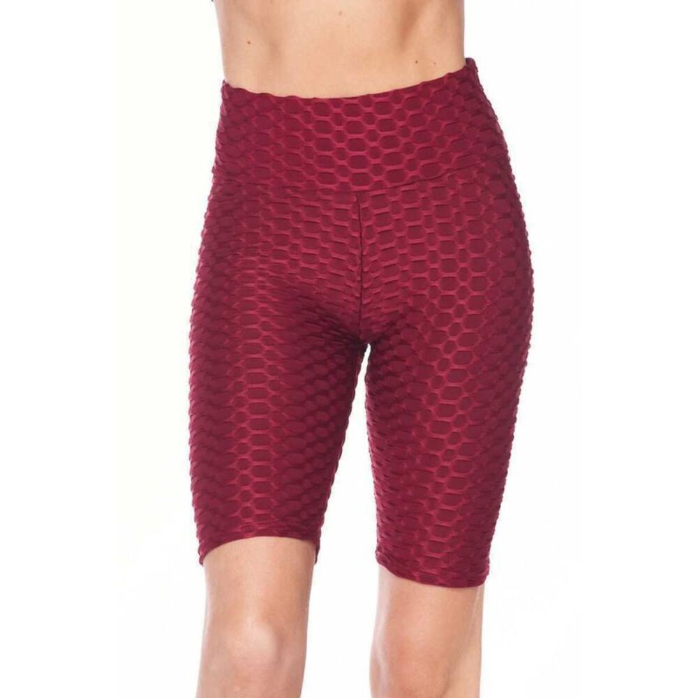 World of Leggings Scrunch Butt High Waisted Plus Size Biker Shorts